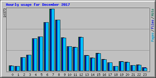 Hourly usage for December 2017