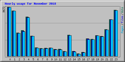 Hourly usage for November 2018