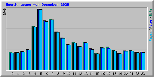 Hourly usage for December 2020