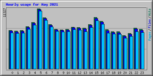 Hourly usage for May 2021