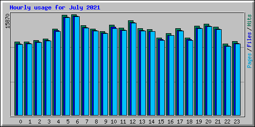 Hourly usage for July 2021