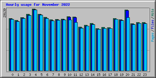 Hourly usage for November 2022