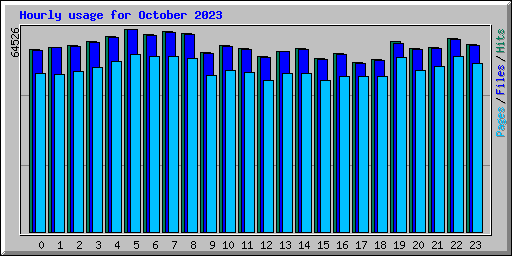 Hourly usage for October 2023