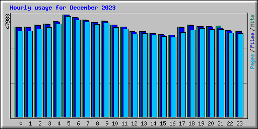 Hourly usage for December 2023