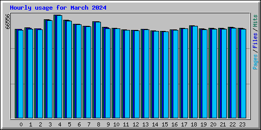 Hourly usage for March 2024