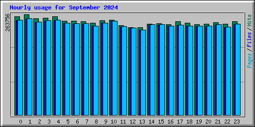 Hourly usage for September 2024