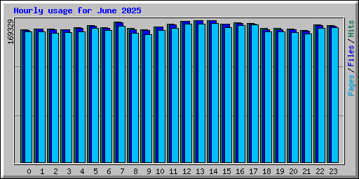 Hourly usage for June 2025