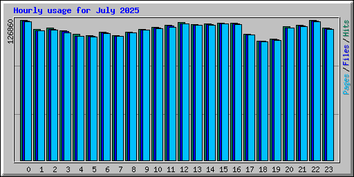 Hourly usage for July 2025