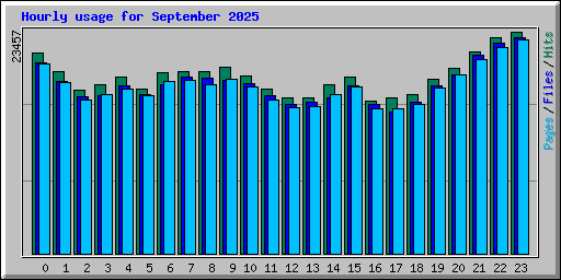 Hourly usage for September 2025