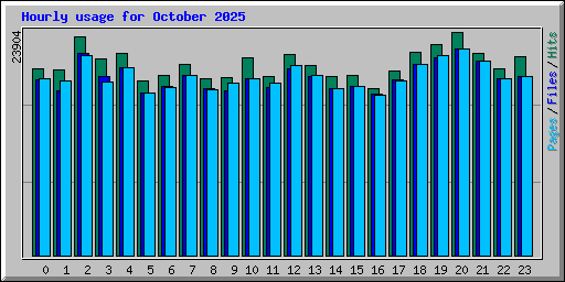 Hourly usage for October 2025
